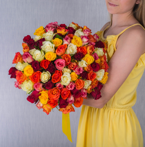 Букет из 101 Розы Кения Микс арт. 7311