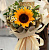 х Букет "Первый звонок" с подсолнухом. арт. 7108
