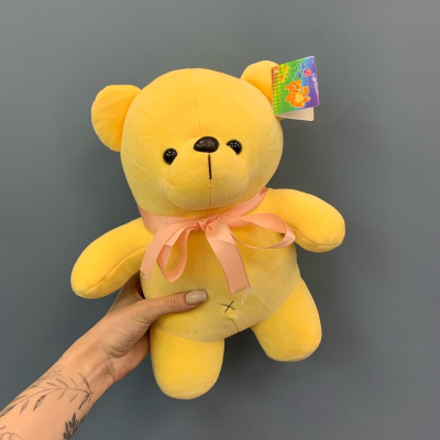 Игрушка Мишка цветной велюровый 30 см. средний N 56316