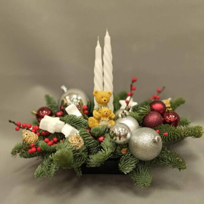 Букет "Новогоднее чудо" из нобилиса.
