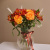 Букет из оранжевых роз в вазе. Сет N 82234