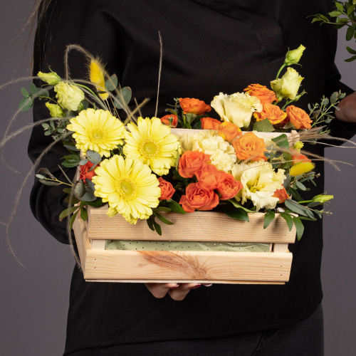 Цветы в ящике. Комплект для мамы и дочки "Весеннее послание" арт. 28489