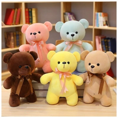 Игрушка Мишка цветной велюровый 24 см. N 41885